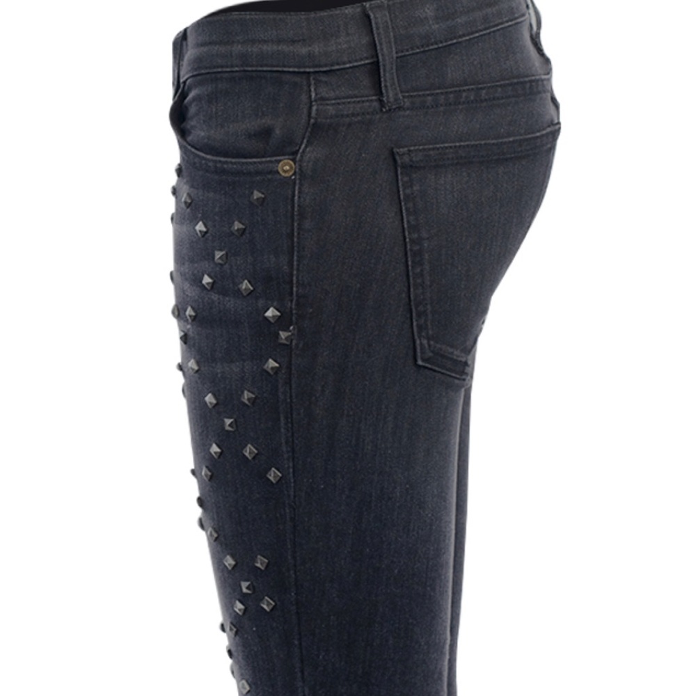 NWT Current/Elliot Black Destroy Studded Jeans